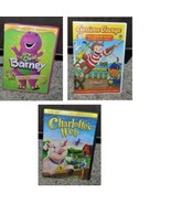 Lot of 3 DVD Video Movies Barney, Charlottes Web &amp; Curious George - £9.52 GBP