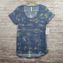 LuLaRoe Classic T Womans T-Shirt Medium Multicolor Faded Pattern Stretch... - $11.92