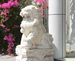 Large foodogs statue Guardian lion Hand carved Chinese Foodogs Fengshui  - $9,250.00