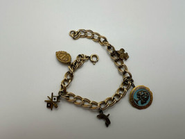 Antique 1897 Unique Boy Scout Parents Teachers Handmade Pin Charm Bracelet - £75.35 GBP
