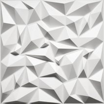 Dundee Deco 3D Wall Panels - Geometric Diamond Paintable White PVC Wall Paneling - £6.16 GBP+
