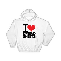 I Love Spreadsheets : Gift Hoodie Accountant CPA Excel Numbers Office Work - £28.31 GBP