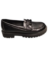 SEYCHELLES Betty 2 Platform Loafers Women 7 Black Chain Detail Round Toe... - $32.37