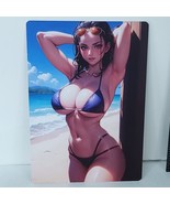 Robin Beach Waifu Card Anime Girl Wall Art Double Sided Oversized Board A5 - $428.96 MXN