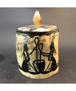 Vintage Buffalo Horn Box Jewelry/snuff Other Small Item Container - $45.00