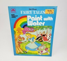 Vintage 1984 Golden Disney Fairy Tales Paint W Water Book Alice Bambi Peter Pan - £20.91 GBP