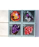 U S Postage Stamps  Minerals Heritage 4 Stamp Plate Block -10c (1974) - $2.50