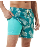 BRISIRA Mens Swim Trunks Bathing Suit 5 Inch Inseam Compression Liner Be... - €12,83 EUR