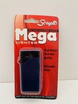 Scripto Wide Body Electronic Mega Lighter w/ Adjustable Flame *Blue Color* - £7.67 GBP
