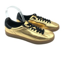 Jeffrey Campbell Play Womens Keys Sneaker Lace Up Gold Black 7 - £30.72 GBP