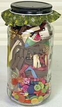 Vintage Sewing Accessories Jar - $4.83
