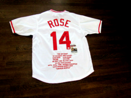 PETE ROSE HIT KING 4256 CINCINNATI REDS SIGNED AUTO STAT HOME JERSEY JSA... - $346.49