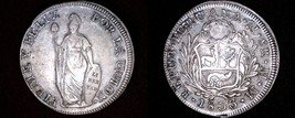 1833LIMAE-MM Peruvian 8 Reales World Silver Coin -  Peru - $224.99