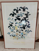 Vintage 1989 Rue Munoz Framed Guillemot Legend Art Poster Frye Art Museum 34x24 - £95.28 GBP