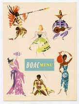BOAC Menu Bar Service &amp; Cigarettes North Atlantic Service 1962 - £22.16 GBP