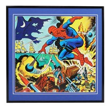 VINTAGE 1976 Marvel Spider-man Bicentennial Framed 12x12 Poster Display - £31.64 GBP
