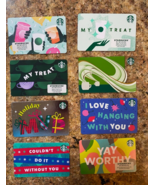 Starbucks Vintage 2021 - 2023  My Treat Sayings Gift Card $0 Balance 8 c... - $9.85