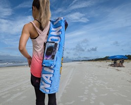 Recycled Yoga Bag Unisex Blue Upcycled Yoga Mat Bag Ecofriendly Yoga Pil... - $14.00