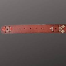 Fossil Southwestern Embroidered Multi Color Cross Stitch Leather Belt Medium image 5