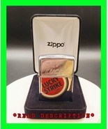 Vintage Get Lucky Lucky Strike Zippo Lighter XIII 1997 w/ Matching Inser... - £124.55 GBP