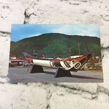 Vintage Postcard Sitka Alaska Canoe Centennial Building Scalloped Edge U... - £6.32 GBP