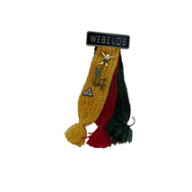 BSA Boy Scouts Webelos Colors Tri-color Ribbon &amp; 3 Activity Pins - £5.36 GBP