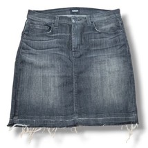 Hudson Skirt Size 29 W31&quot; Waist Robbie Mid Rise Pencil Skirt Raw Hem Den... - $34.64