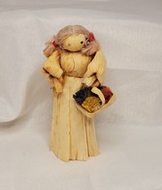 vintage corn husk doll Christmas ornament - $9.90