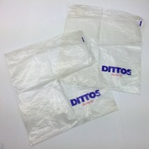 Vintage 70s Dittos Plastic Bags Set of 2 Foldover Closure Feel the Fit! ... - £27.43 GBP