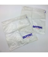 Vintage 70s Dittos Plastic Bags Set of 2 Foldover Closure Feel the Fit! ... - £27.53 GBP