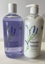 Crabtree &amp; Evelyn LAVENDER Bath and Shower Gel &amp; Body Lotion-16.9 oz (2p... - £46.63 GBP