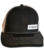 Ariat Men&#39;s Offset Name Patch Mesh Back Snapback Cap, black &amp; White, OSFA - $510.15 MXN