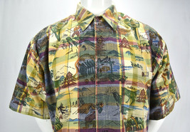 Mens Vintage 90’s JanSport Camp Print Shirt Button Down Size XL - £35.46 GBP