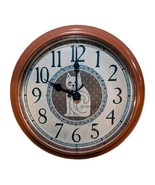 Vintage Spartus Plastic Cat Wall Clock Gray Rose Pink Blue Plastic Cotta... - $49.50