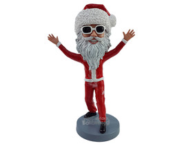 Custom Bobblehead Crazy thin looking Santa just chilling with arms up - Super He - £70.39 GBP