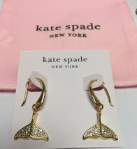 Kate Spade New York whale tails pave drop earrings w/ KS dust Bag New - £24.41 GBP