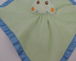 Nursery Rhyme green frog rattle blue satin Baby Security Blanket orange ... - $9.35