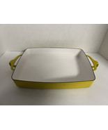 Dansk Yellow Cast Iron Enamel Kobenstyle  Lasagna Casserole Baking Pan 1... - $33.25