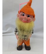 Christmas Elf Gnome Figure Felt 6 Inch Vintage - £14.20 GBP