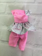 Mattel Doll Clothing Genuine Barbie 80s 90s Fashion Pink Silver Romper Jumper - £8.17 GBP