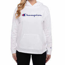 Champion Womens Logo Jersey Hoodie Pullover Color White Size 2XL - £39.00 GBP