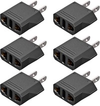 5Core 6 Pack EU Euro Europe to US USA Power Jack Wall Plug Travel Adapter Type A - £6.12 GBP