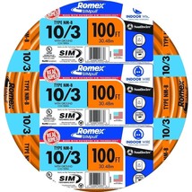 Woods 100&#39; 10-3 Nmw/G Wire, Orange, 100 Ft - $242.99