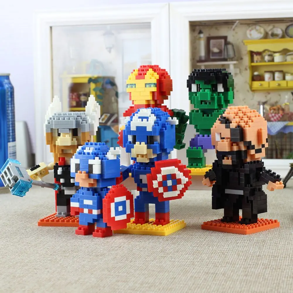 Disney Building Blocks Marvel Avengers Spiderman Superhero Iron Man Assembled - £14.77 GBP+