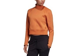 adidas Womens Activewear Teccop Crop Sweatshirt Size Large Color Copper - £46.60 GBP