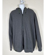 District Men Size 2XL Dark Gray Nvidia Full Zip Hooded Sweatshirt - £2.09 GBP