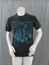 Vintage Graphic T-shirt -  Big Wolf Head Star Sky All Over Print - Men&#39;s Large - £50.99 GBP