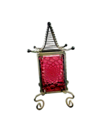 Unique Asian Style Candle Holder Metal Purple - £35.20 GBP