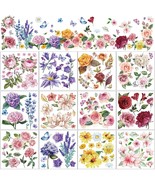 12 Sheets Summer Flowers Rub On Transfers For Crafts And Furniture Rub O... - £20.44 GBP