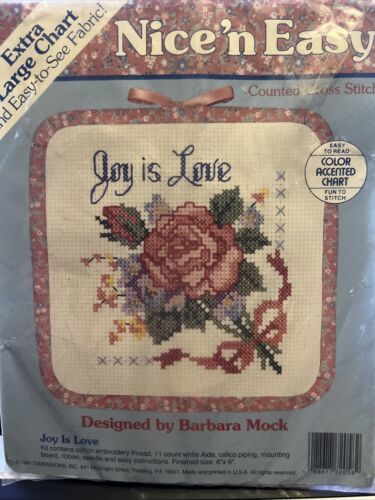 Joy is Love counted cross stitch Kit color accented chart - $11.76